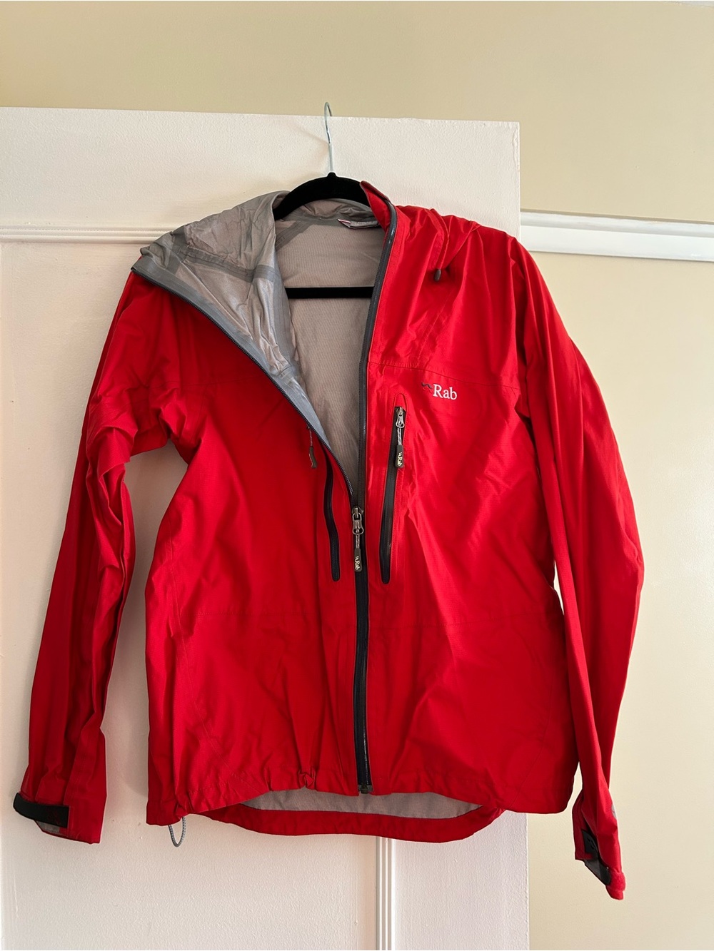 Rab Women's Red Waterproof Ski Jacket with Hood